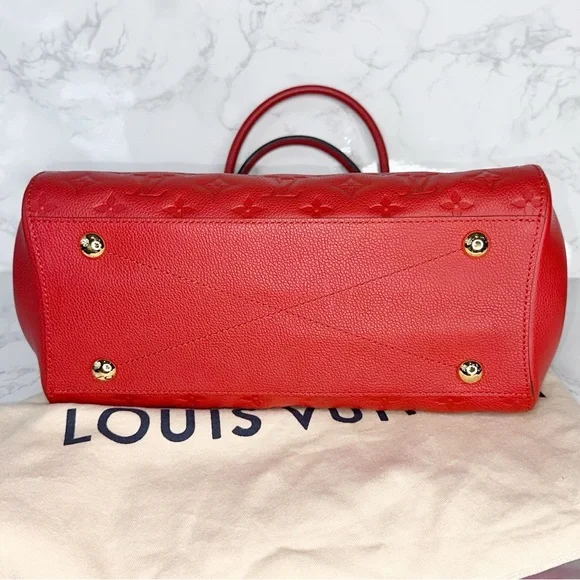 Louis Vuitton Montaigne MM Empreinte Cerise Bag, Wallet & Scarf BUNDLE โฅ๏ธ - Picture 8 of 16